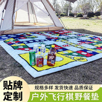 Waterproof Oxford Cloth Picnic Blanket with Ultrasonic Pattern for Camping and Outdoor Activities