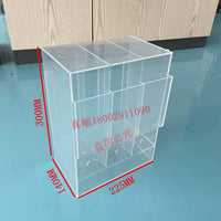 6-Slot Acrylic Refill Storage Box, Stackable TCG Organizer, Trading Card Holder, Sports Card Dispenser
