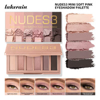 Lakerain Mini 6-Color Eyeshadow Palette Matte Shimmer Easy to Blend Long-lasting