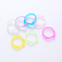Resin Candy Color Ring Blanks for DIY Jewelry Making