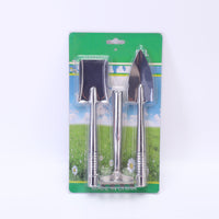 3-Piece Mini Garden Tool Set, Portable Stainless Steel Hand Trowel, Rake, and Shovel for Potted Plants, Succulents, and Home Gardening