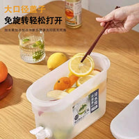 Refrigerator Cold Water Pitcher with Faucet, 3.5L Large Capacity Beverage Dispenser for Home Use