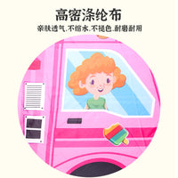 Kids' Foldable Pop-Up Play Tent with 50 Balls - Fire Truck, Police Car, Dessert House, or Ambulance Design