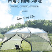 Outdoor Pop-Up Gazebo Tent with Mosquito Netting for Camping, Picnics, and Events