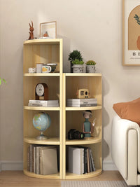 Corner Storage Cabinet Triangular Shelf Unit for Living Room Bedroom Multi-layer Floor Standing Bookcase