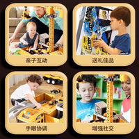 Oversized Container Truck Crane Large Truck Alloy Excavator Engineering Vehicle Toy Set for Boys