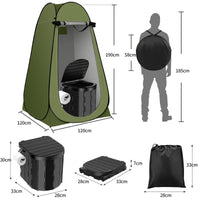 Portable Pop-Up Privacy Tent for Outdoor Changing, Showering, and Toilet Use