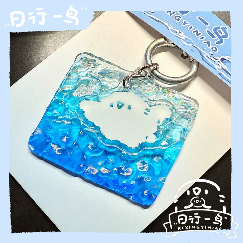 Daily Bird Original Design Parrot Wave Acrylic Keychain