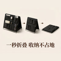Multi-layer Desktop Storage Rack with Accordion File Organizer for Office and Home