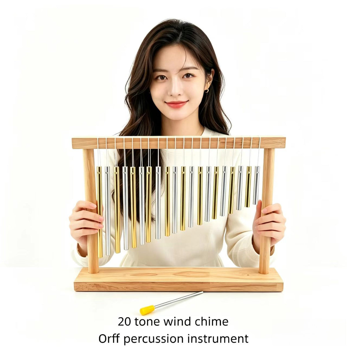 Factory Wholesale Desktop Wind Chime 20-Tone Bar Chimes Orff Percussion Instrument Band Performance Early Education Teaching Aid