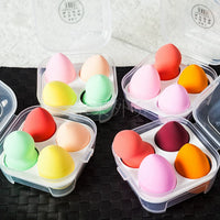 4-Pack Makeup Sponge Set, Beauty Blender for Face, Wet & Dry Use, Gourd Shape, Non-Powder Absorbing