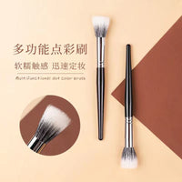 Duo-Fiber Stippling Blush Brush for Seamless Makeup Application
