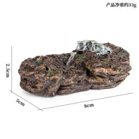 Miniature Simulation Rock Tree Stump Model for Desktop Sand Table Dinosaur Animal Landscape Decoration