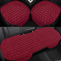 Winter Plush Car Seat Cushion Set - Backless, Non-Slip, Warm, Three-Piece or Rear Seat Options
