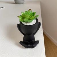 Nordic Style Succulent Planter Pot Creative Resin Desktop Ornament for Small Plants