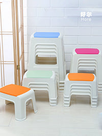 Stackable Plastic Stool for Home, Bathroom, Dining, and Living Room - 40cm Height