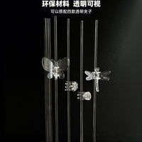 40cm Acrylic Plant Support Stakes with Clips for Orchids and Climbing Plants