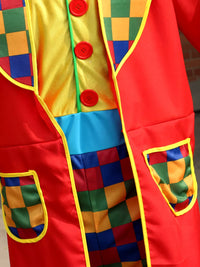 Adult Clown Costume Set with Tailcoat for Performances and Parties