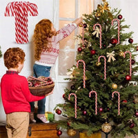 Solar Powered LED Candy Cane Pathway Lights for Christmas Garden Decoration