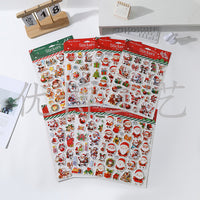 2026 New Christmas Santa Claus 3D Bubble Stickers for Christmas Eve Gift Box Decoration Kids DIY Foam Stickers