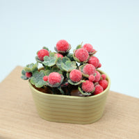 Dollhouse Miniature Window Flower Stand with Potted Plants Micro Landscape Ornament
