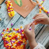 DIY Pipe Cleaner Corn Cob Craft Kit for Kids - Autumn/Spring/Halloween Themed Creative Art Project with Beads