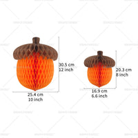 Autumn Acorn Honeycomb Balls Thanksgiving Party Decorations