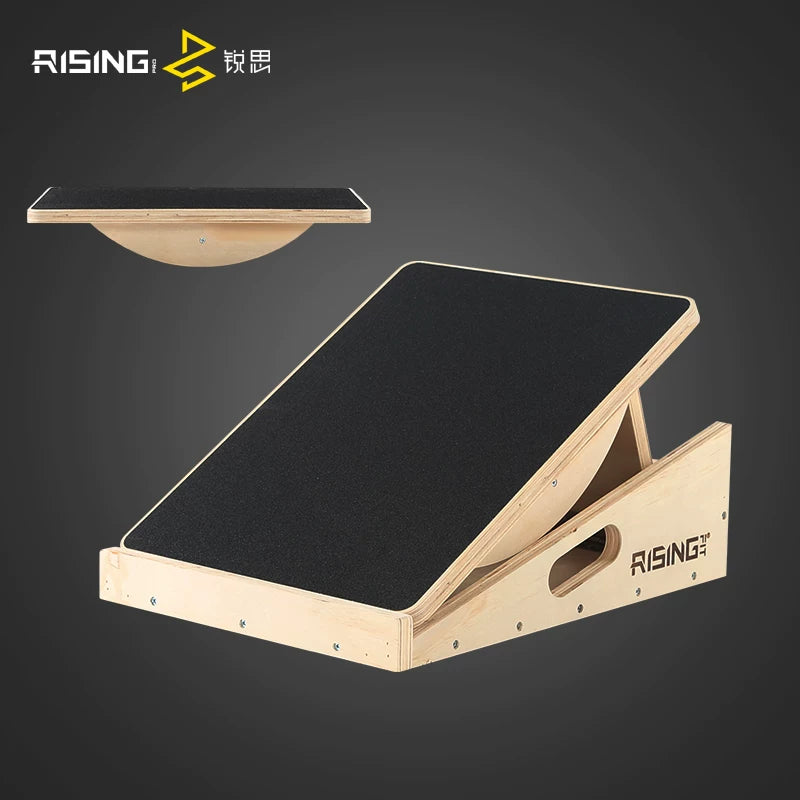 Multi-functional Wooden Slant Board Calf Stretcher and Balance Board