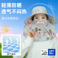 Summer Breathable Sun Protection Hat with Neck Flap for Outdoor Activities
