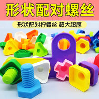 Autism Therapy Fine Motor Skill Training Toy Set for Kids - Screw and Nut Matching Activity