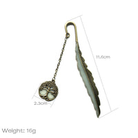 Luminous Feather Bookmark with Dragonfly, Moon, Sun, Stars, and Tree of Life Designs