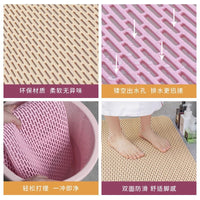 Non-Slip PVC Shower Mat for Bathroom and Toilet, Waterproof and Anti-Fall