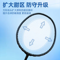 Alloy Integrated Badminton Racket Professional Durable Training Racket for Adults Kids Couples Ultralight Set