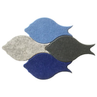 3D Felt Fish School Wall Decals for Modern Home Decor