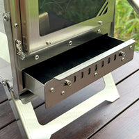 Orange & Pomelo Outdoor Camping Integrated Stainless Steel Desktop Wood Stove Tent Heater BBQ Grill