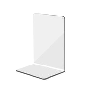 L-shaped Acrylic Bookends for Desk Organization, Thickened Transparent Book Dividers