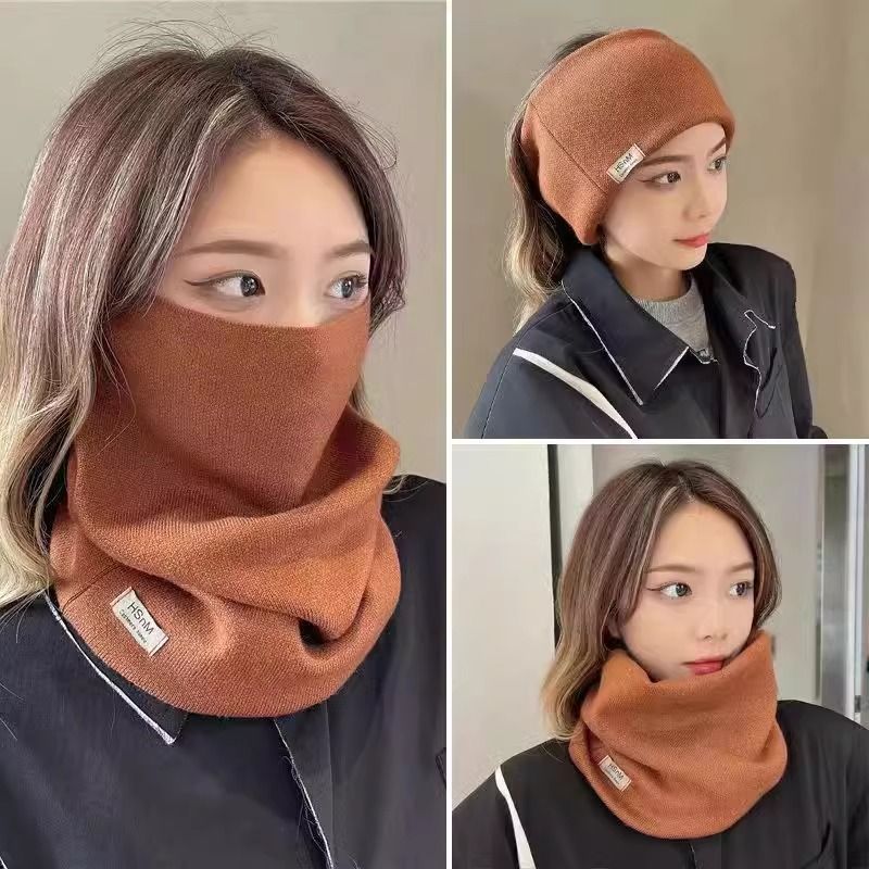 Winter Neck Warmer with Ear Loops - Windproof Thermal Face Mask for Cycling & Outdoor Activities