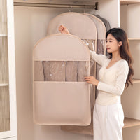Garment Dustproof Storage Bag with Zipper and Viewing Window for Coats and Down Jackets