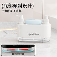 3-in-1 Wall-Mounted Soap Dispenser with Dual Pumps and Storage