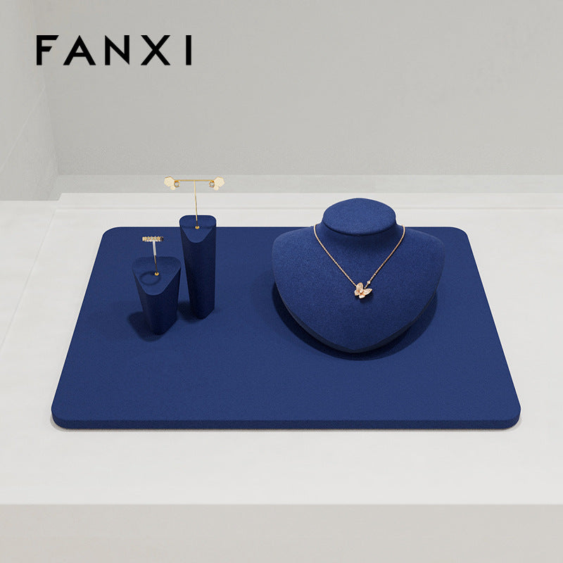 Premium Microfiber Necklace Display Bust for Jewelry Storefronts and Showcases