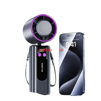 Handheld USB Rechargeable Mini Fan with Semiconductor Cooling and Digital Display
