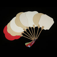 Double-Sided Xuan Paper Round Fan White Cardboard Fan Surface Hand-Painted Fan PVC Lacquer Fan Wholesale for Gongbi Painting