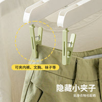 Multifunctional Foldable Travel Clothes Hanger with Clips for Home Dormitory Portable Drying Rack