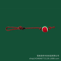 Christmas Pet Tennis Ball Chew Toy for Dogs, Interactive Cotton Rope Indoor Outdoor Training