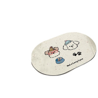Cartoon Diatomaceous Earth Bath Mat Non-Slip Absorbent Quick Dry for Bathroom Entryway