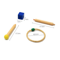 Montessori Wooden Ring Toss Game for Toddlers, Hand-Eye Coordination Educational Toy 0-3 Years