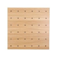 Solid Wood Pegboard Wall Organizer Shelf with Hooks