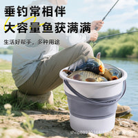 High-Temperature Resistant Portable Foldable Bucket for Fishing, Travel, Home, Car, and Outdoor Use
