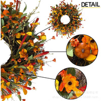 Autumn Harvest Wildflower Wreath for Door or Wall Decor