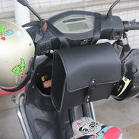 Vintage PU Leather Waterproof Handlebar Bag for Bicycles, E-bikes, and Scooters